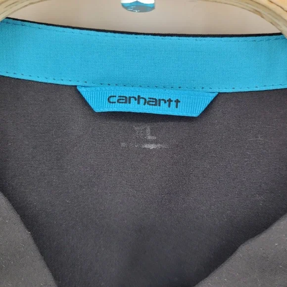 Carhartt Scrub Set Womens XL Black Force Cross-Flex V-Neck Cargo C12110 C52110 - Picture 2 of 9